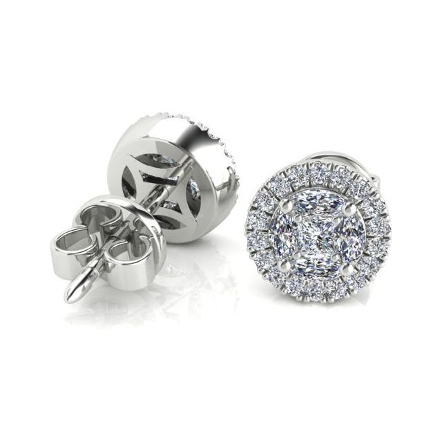 18ct White Gold 0.50ct Diamond-Set Stud Earrings