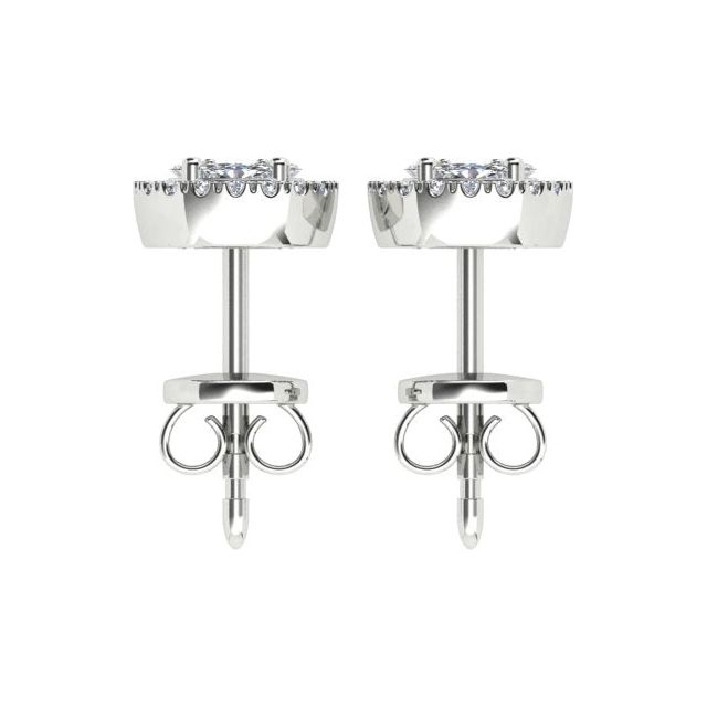 18ct White Gold 0.50ct Diamond-Set Stud Earrings