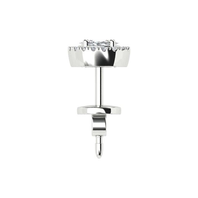 18ct White Gold 0.50ct Diamond-Set Stud Earrings
