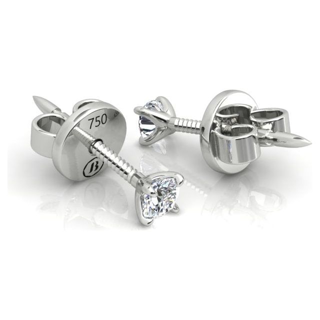 18ct White Gold 0.20ct Round Brilliant Diamond Stud Earrings