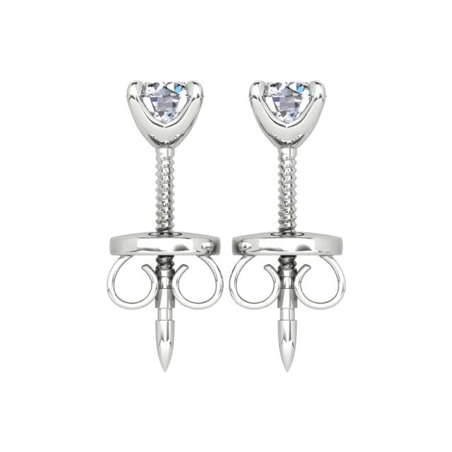 18ct White Gold 0.40ct Round Brilliant Diamond Stud Earrings