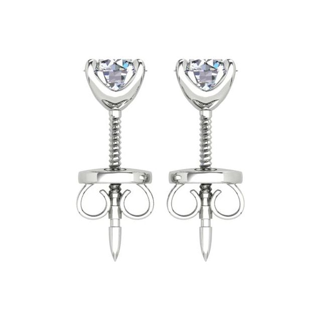 18ct White Gold 0.60ct Round Brilliant Diamond Stud Earrings