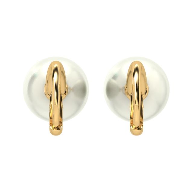 18ct Yellow Gold South Sea Pearl Drop Earrings