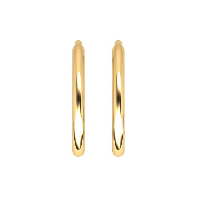 18ct Yellow Gold Medium Oval Hoop Earrings