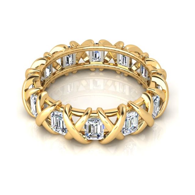 18ct Yellow Gold & Platinum 2.79ct Full-Circle Diamond Ring