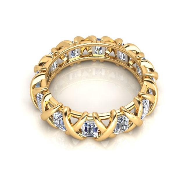 18ct Yellow Gold & Platinum 2.79ct Full-Circle Diamond Ring