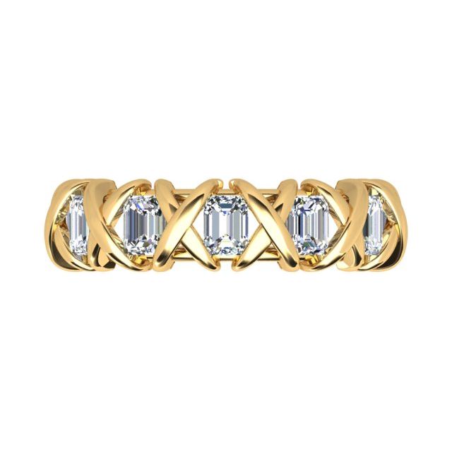 18ct Yellow Gold & Platinum 2.79ct Full-Circle Diamond Ring