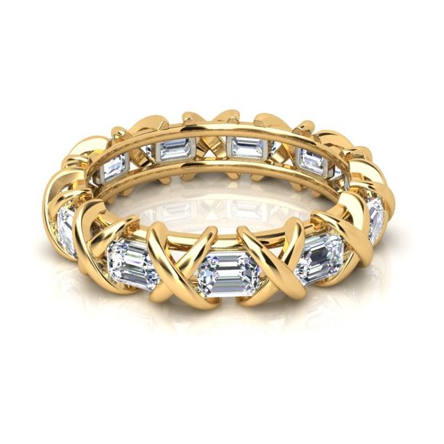 18ct Yellow Gold & Platinum 2.55ct Full-Circle Diamond Ring