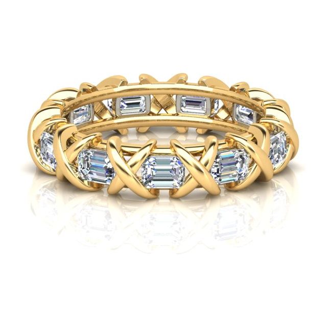 18ct Yellow Gold & Platinum 2.55ct Full-Circle Diamond Ring