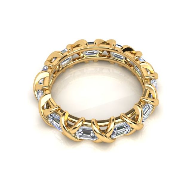 18ct Yellow Gold & Platinum 2.55ct Full-Circle Diamond Ring