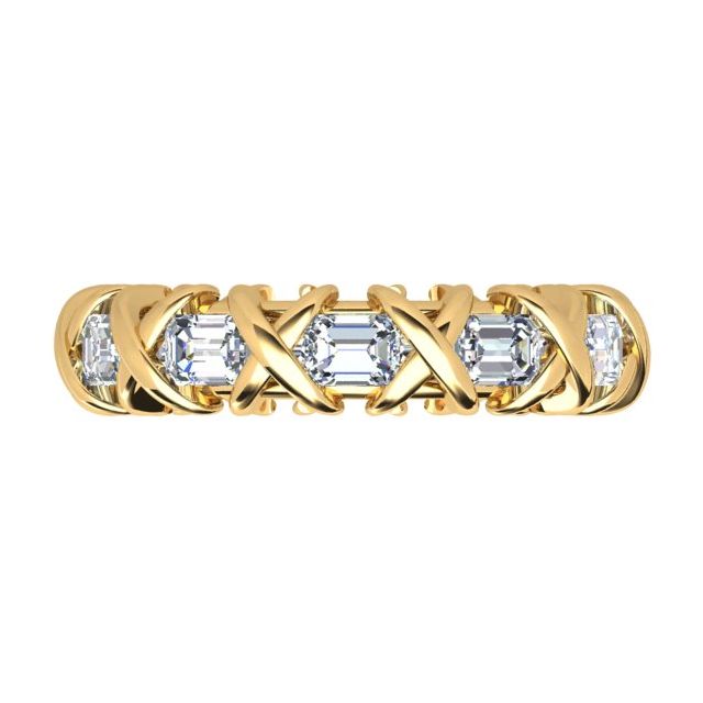 18ct Yellow Gold & Platinum 2.55ct Full-Circle Diamond Ring