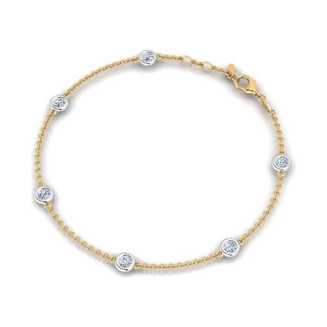 Diamond d'Amour Bracelet in 18ct Yellow & White Gold