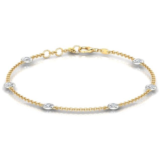 Diamond d'Amour Bracelet in 18ct Yellow & White Gold