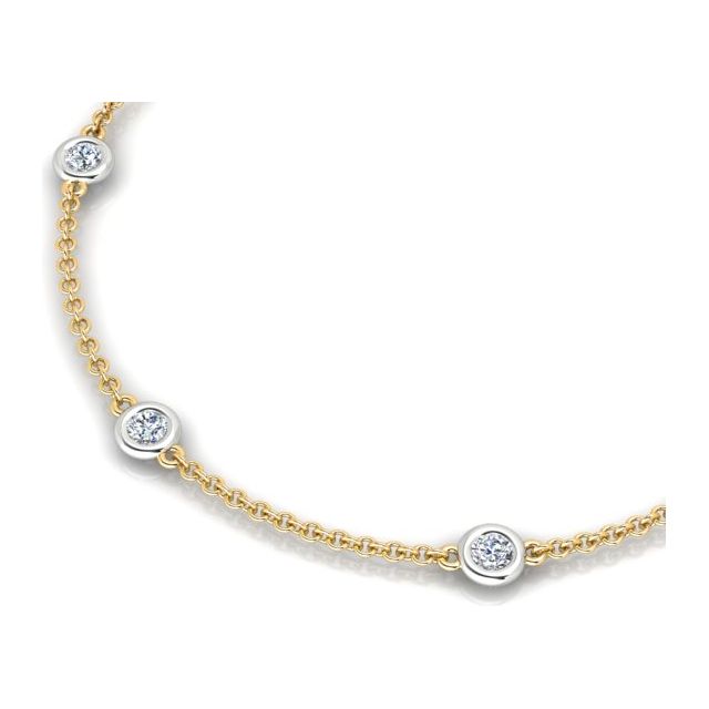 Diamond d'Amour Bracelet in 18ct Yellow & White Gold