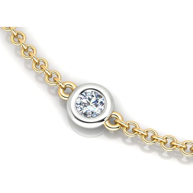 Diamond d'Amour Bracelet in 18ct Yellow & White Gold