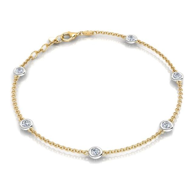 Diamond d'Amour Bracelet in 18ct Yellow & White Gold