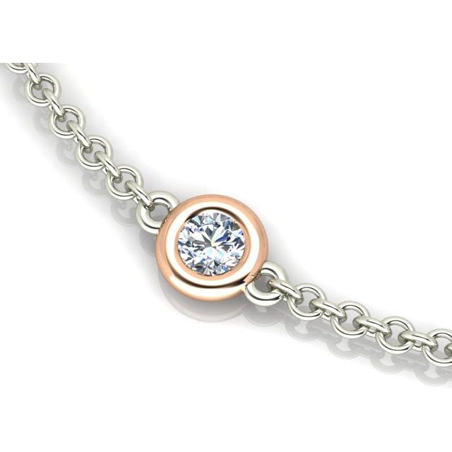 Diamond d'Amour Bracelet in 18ct White & Rose Gold
