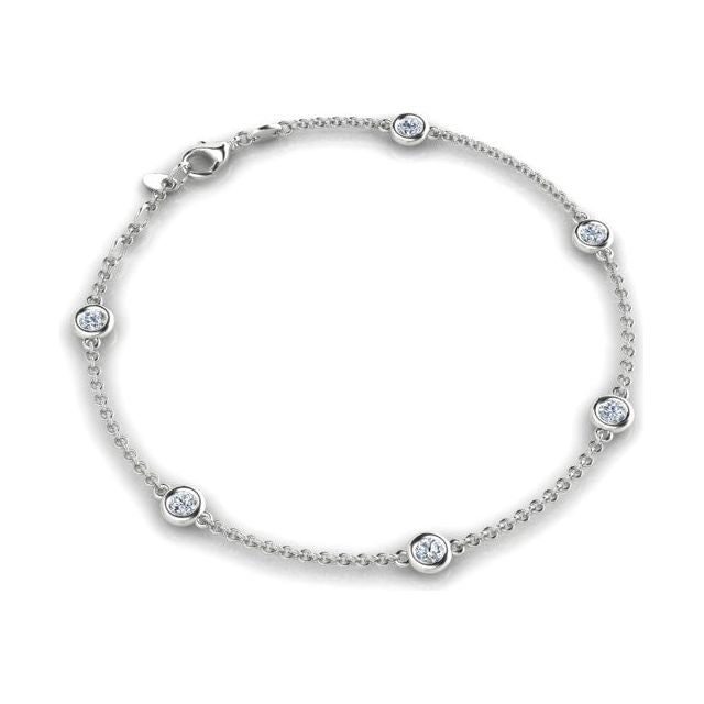 Diamond d'Amour Bracelet in 18ct White Gold