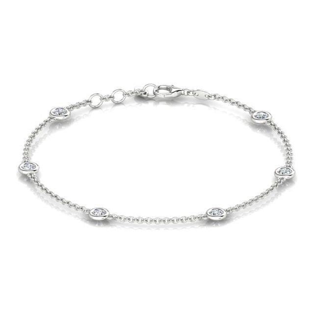 Diamond d'Amour Bracelet in 18ct White Gold