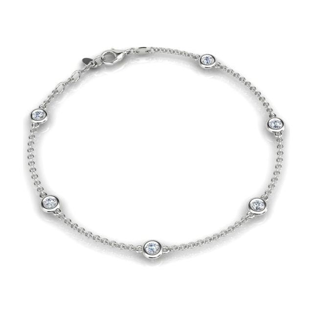 Diamond d'Amour Bracelet in 18ct White Gold