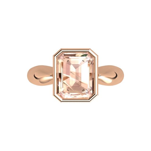 18ct Rose Gold 3.02ct Peach Morganite Dress Ring