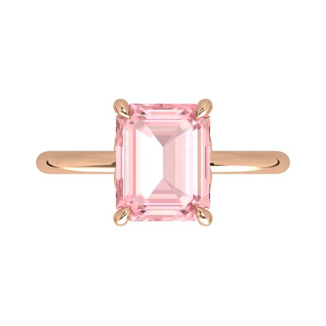 18ct Rose Gold 3.00ct Pink Morganite Dress Ring