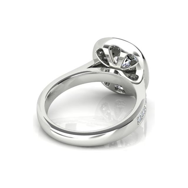 Platinum 1.80ct Double-Halo Cushion Diamond Engagement Ring