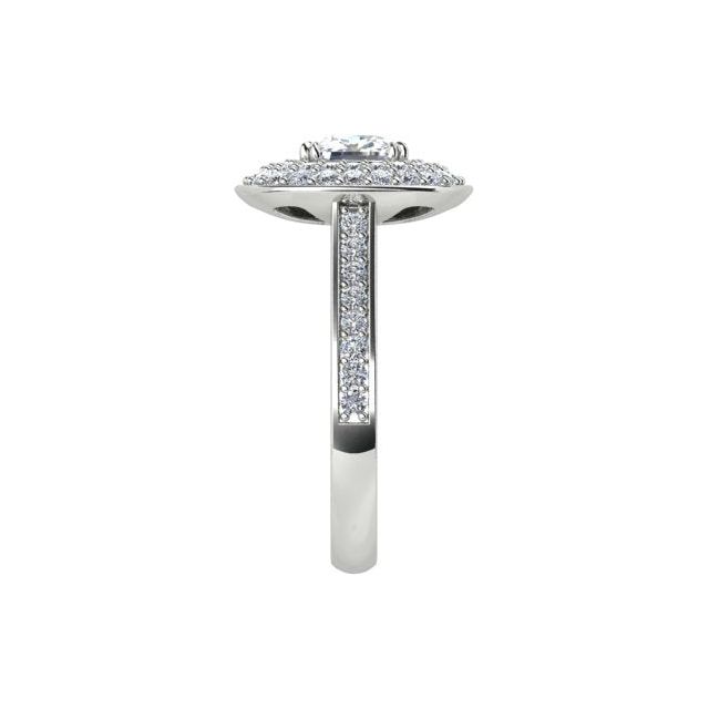 Platinum 1.80ct Double-Halo Cushion Diamond Engagement Ring