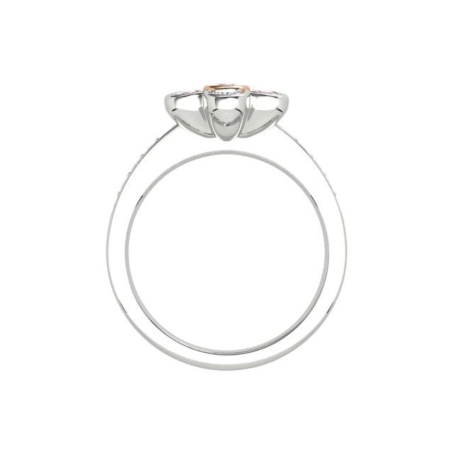 Platinum & 18ct Rose Gold 0.91ct Argyle Origin Pink Diamond Flower-Style Dress Ring