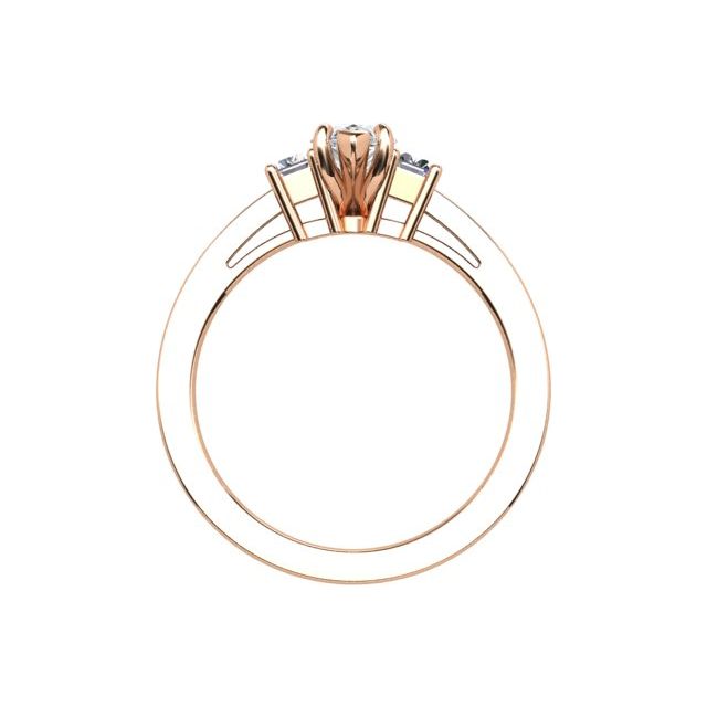 18ct Rose Gold 0.88ct Pear Shape Diamond Engagement Ring