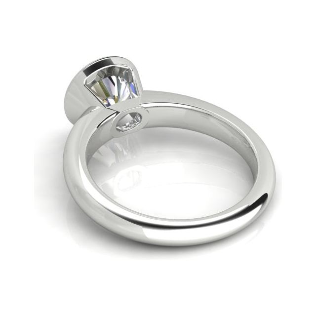 Platinum Bezel-Set 1.00ct Solitaire Diamond Engagement Ring