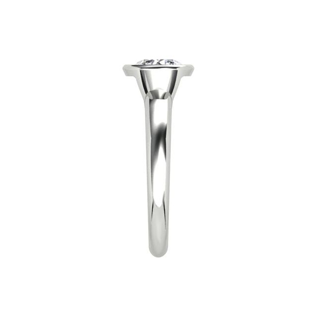 Platinum Bezel-Set 1.00ct Solitaire Diamond Engagement Ring