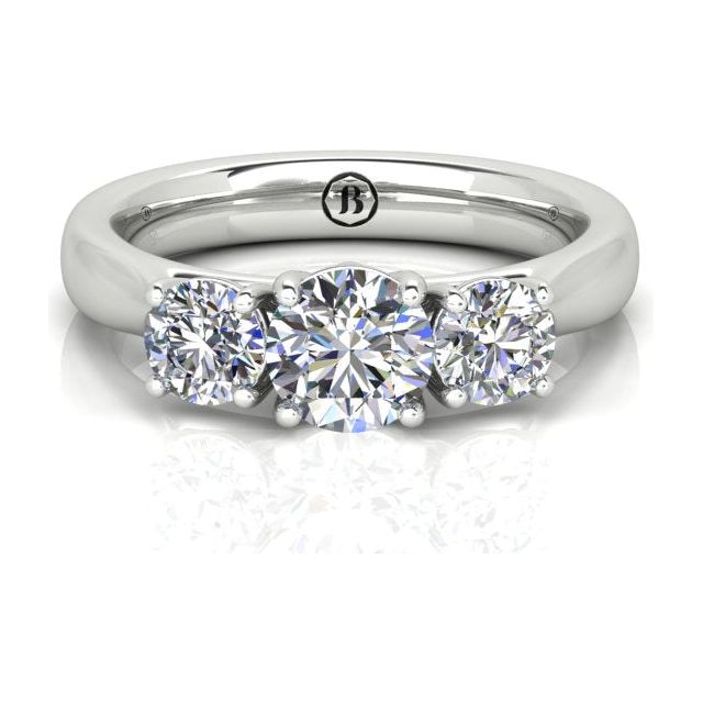 18ct White Gold 1.30ct 3-Stone Trilogy Diamond Engagement Ring