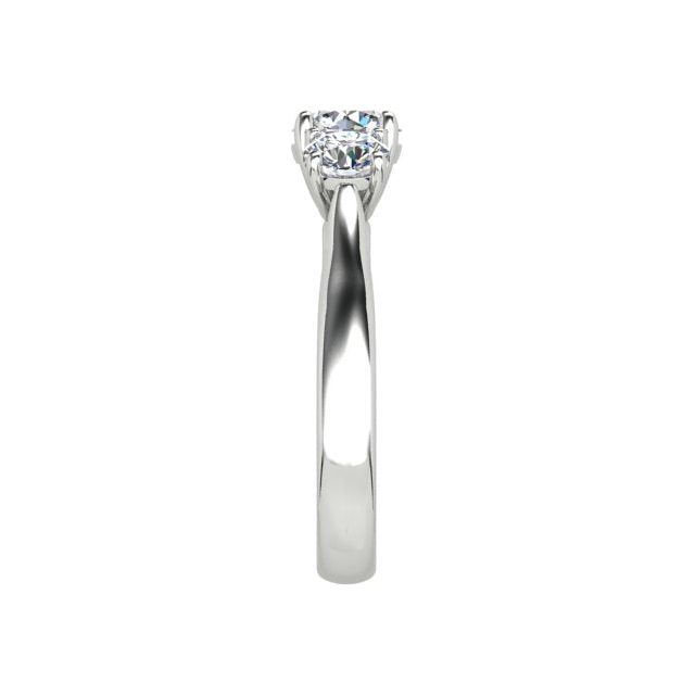 18ct White Gold 1.30ct 3-Stone Trilogy Diamond Engagement Ring