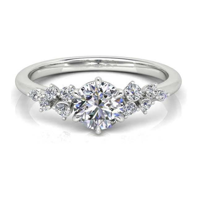 Platinum 0.89ct Diamond Engagement Ring