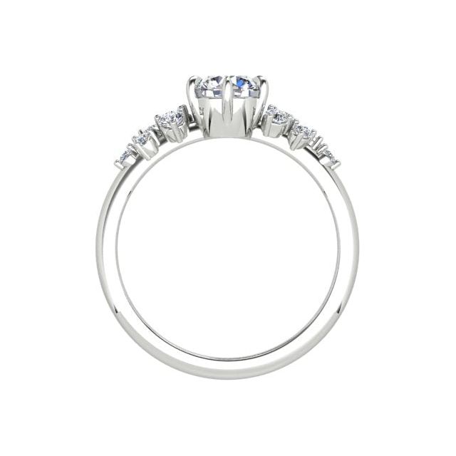 Platinum 0.89ct Diamond Engagement Ring