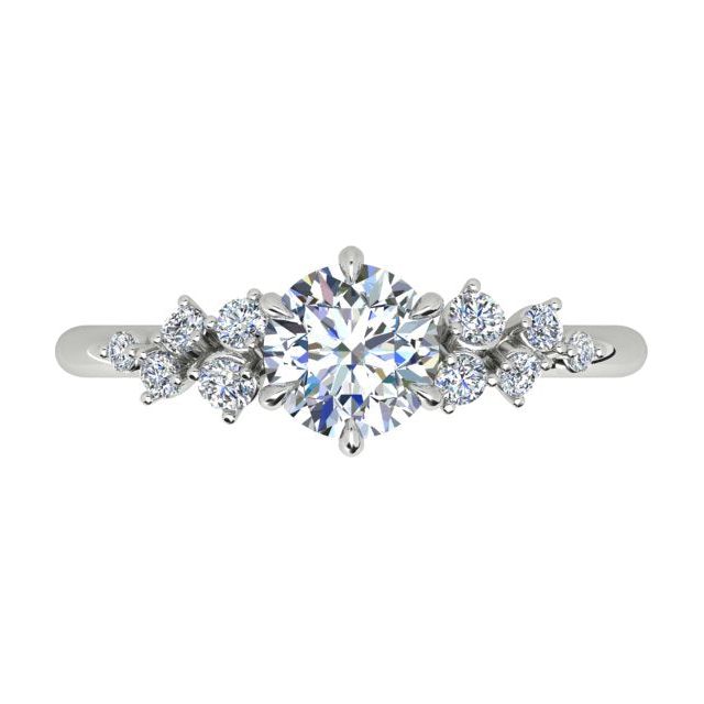 Platinum 0.89ct Diamond Engagement Ring