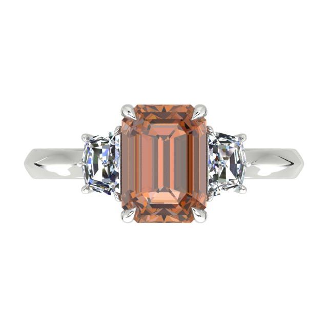 Platinum 2.22ct 4-Claw Argyle Origin Cognac Diamond Dress Ring
