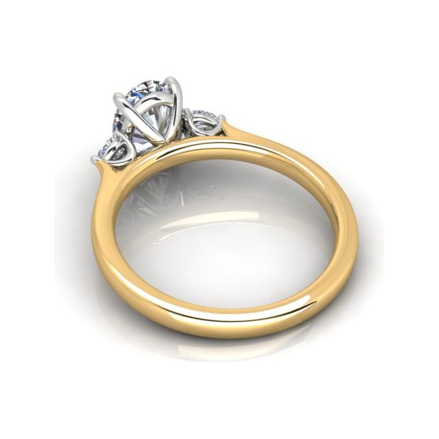 18ct Yellow Gold & Platinum 1.30ct 4-Claw Oval Diamond Engagement Ring