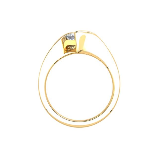 18ct Yellow Gold 0.75ct Solitaire Princess Cut Engagement Ring