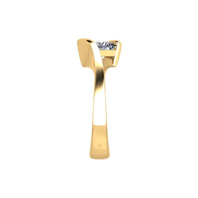 18ct Yellow Gold 0.75ct Solitaire Princess Cut Engagement Ring