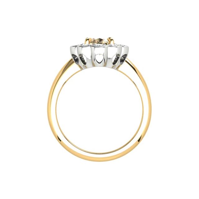 18ct Yellow & White Gold 2.00ct Ceylon Sapphire & Diamond Dress Ring