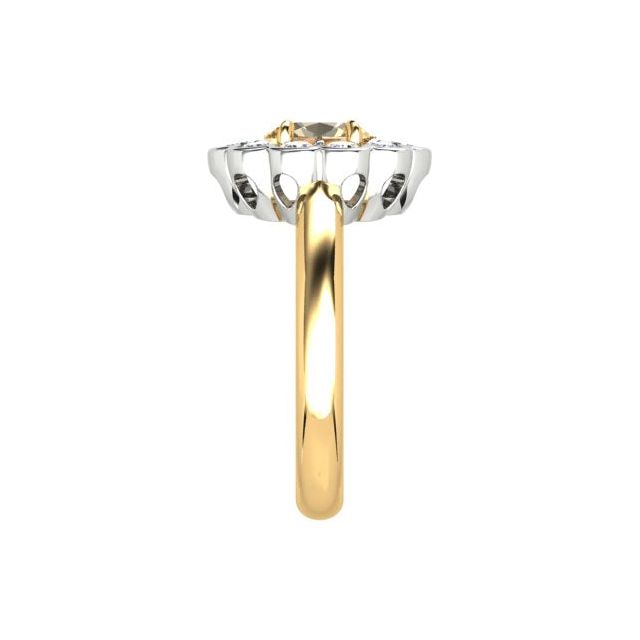 18ct Yellow & White Gold 2.00ct Ceylon Sapphire & Diamond Dress Ring