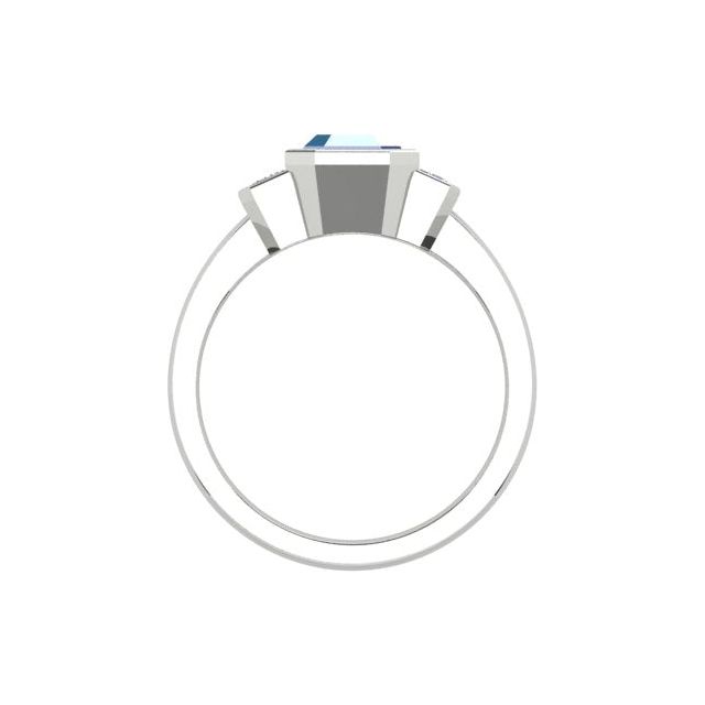 Platinum 2.86ct Ceylon Sapphire & Diamond Dress Ring