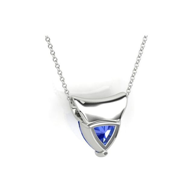 18ct White Gold 2.61ct Solitaire Tanzanite Slider Pendant