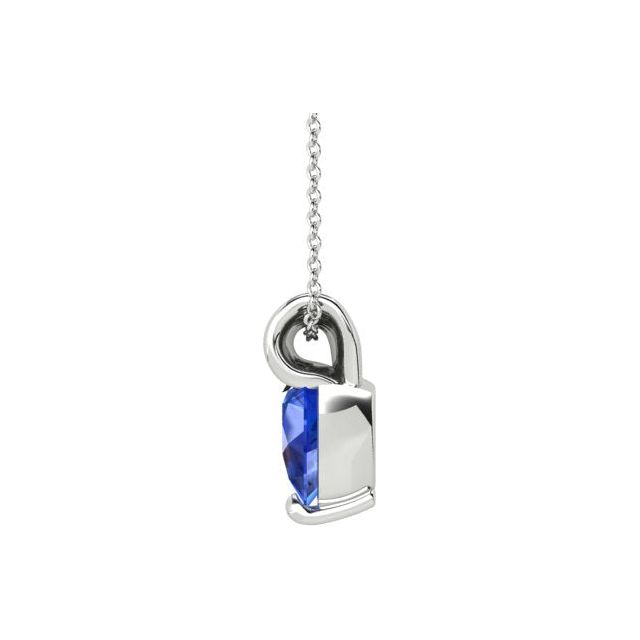 18ct White Gold 2.61ct Solitaire Tanzanite Slider Pendant