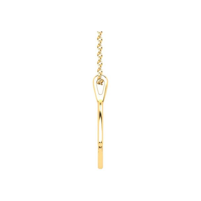18ct Yellow Gold Small Signet Rotating Disc Pendant