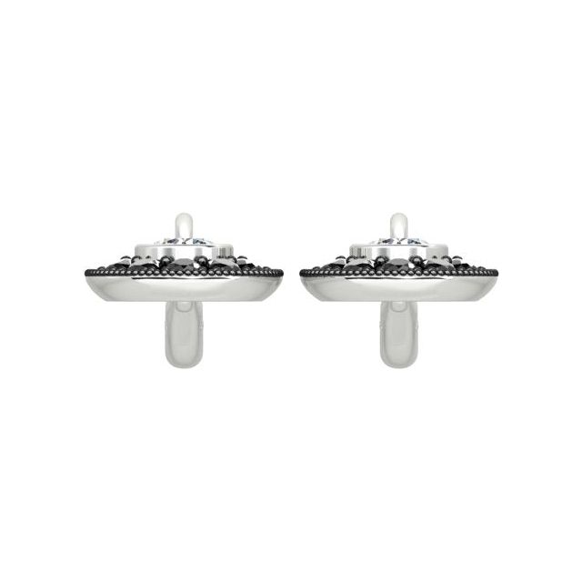 18ct White Gold 1.00ct Diamond Halo-Style Drop Earrings