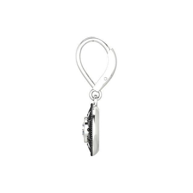 18ct White Gold 1.00ct Diamond Halo-Style Drop Earrings