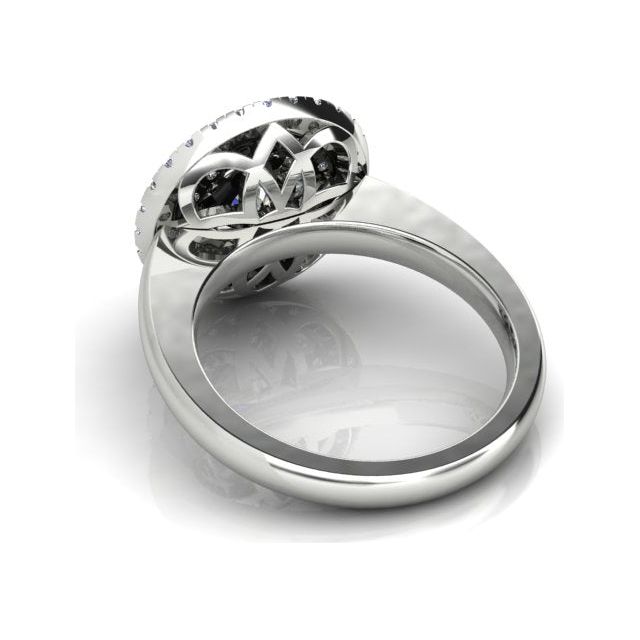 18ct White Gold 1.54ct Diamond Double-Halo Dress Ring